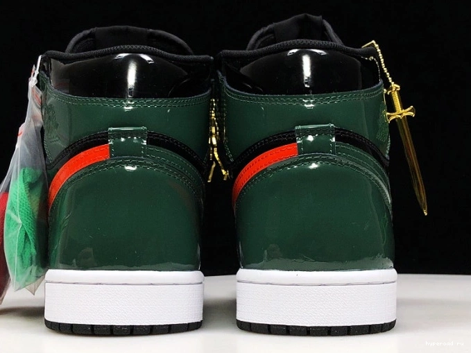 Black Orange-Fir OG 1 Team AV3905-038 Retro High Jordan Air SoleFly x 1012